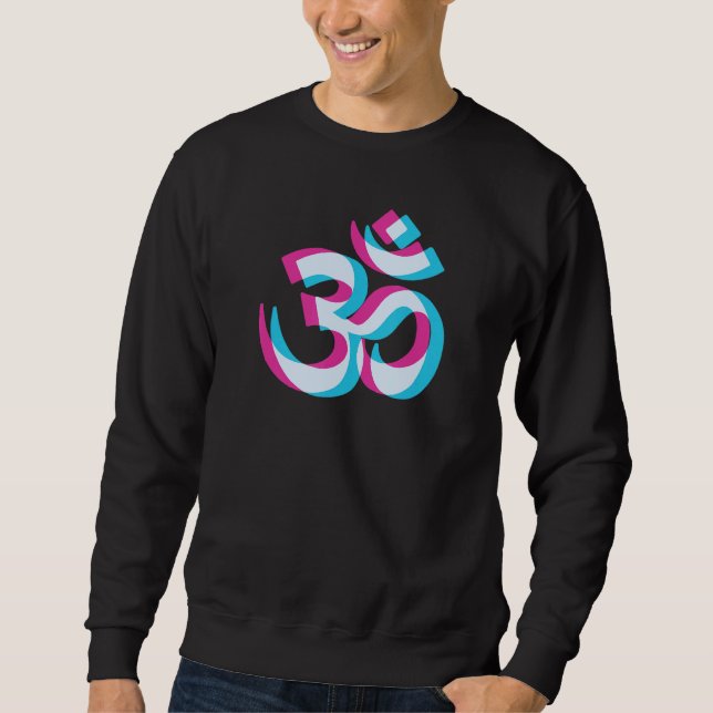 Goa Om Psytrance Rave Techno Trippy Edm Festival H Sweatshirt (Vorderseite)