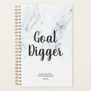Goal Digger Marble Brush Letter Motivierend Planer