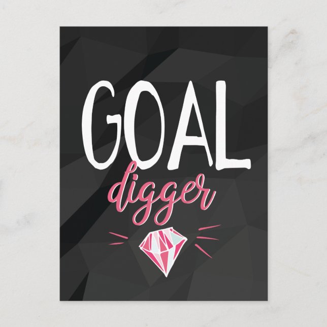 Goal Digger, Motiviertes Mädchen Postkarte (Vorderseite)
