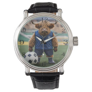 "Goal-Getter: Eine Hochlandkuh für Fußball verklei Armbanduhr
