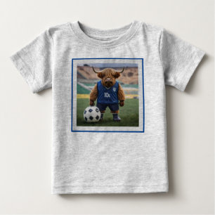 "Goal-Getter: Eine Hochlandkuh für Fußball verklei Baby T-shirt