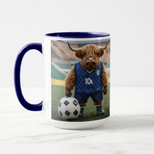 "Goal-Getter: Eine Hochlandkuh für Fußball verklei Tasse