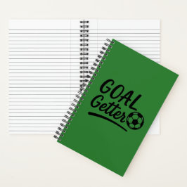 "Goal Getter" Rich Fußballplatz grün Journal Gesch Notizbuch