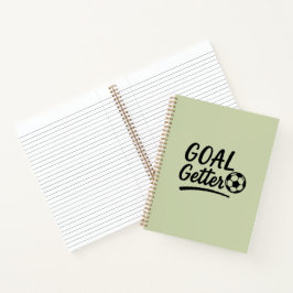 'Goal Getter' Soft Sage Grünes Tagebuch-Geschenk Notizbuch