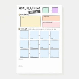 Goal planning Post-It Notes Klebezettel