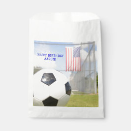 Goal Post Black and White Soccer Ball Sport Geschenktütchen