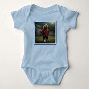 "Goal-Scoring Capybara: Der ultimative Fußballstar Baby Strampler