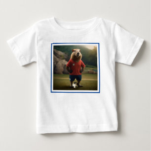"Goal-Scoring Capybara: Der ultimative Fußballstar Baby T-shirt