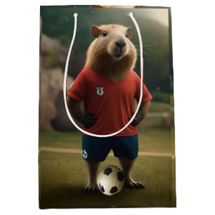 "Goal-Scoring Capybara: Der ultimative Fußballstar Mittlere Geschenktüte