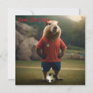 "Goal-Scoring Capybara: Der ultimative Fußballstar Save The Date