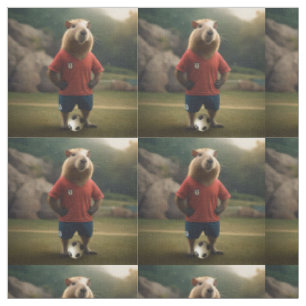 "Goal-Scoring Capybara: Der ultimative Fußballstar Stoff