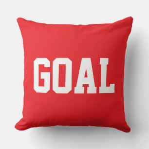 GOAL Sporty Athletic Weißer Text Auf Helligem Lust Kissen