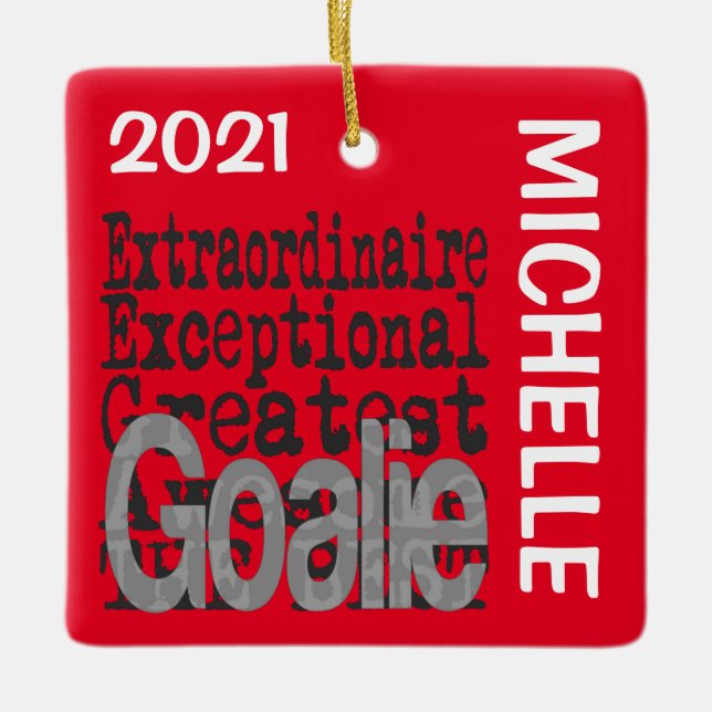 Goalie Extraordinaire CUSTOM Keramikornament (Vorderseite)