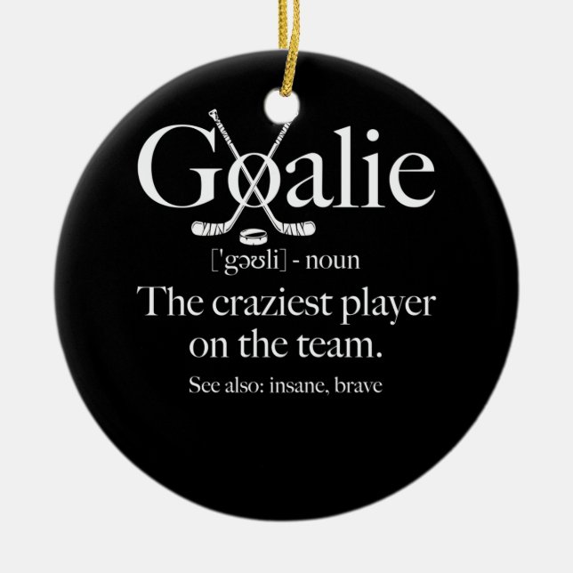 Goalie Gear Goalkeeper Definition Soccer Hockey Keramik Ornament (Vorne)