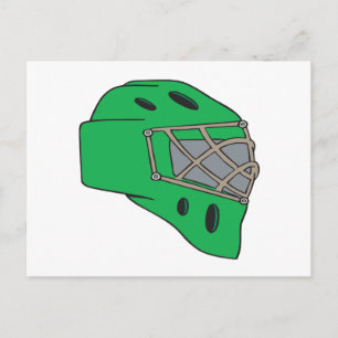 Goalie Mask Green Postkarte