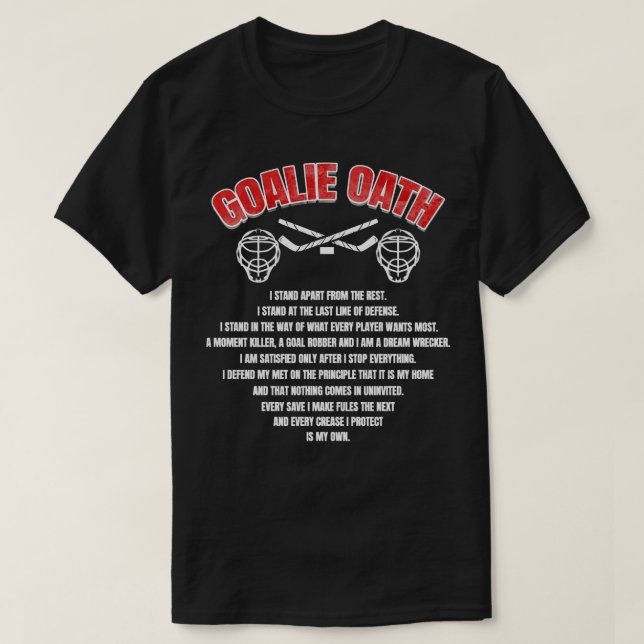 Goalie    OathIce Hockey Goalie Gebet Geschenk Kla T-Shirt (Design vorne)