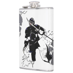 Goalies Rock! Hockey Player Flachmann
