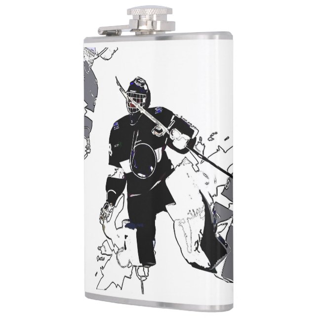 Goalies Rock! Hockey Player Flachmann (Links)