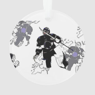 Goalies Rock! Hockey Player-Ornament Ornament