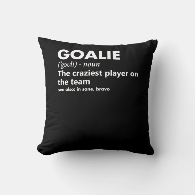 Goalkeeper Definition Soccer Hockey Kissen (Vorderseite)