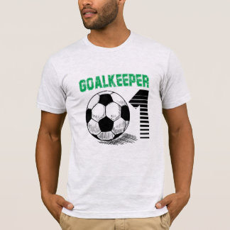 Goalkeeping.Soccer Ash Gray "GOALKEEPER" T - Shirt
