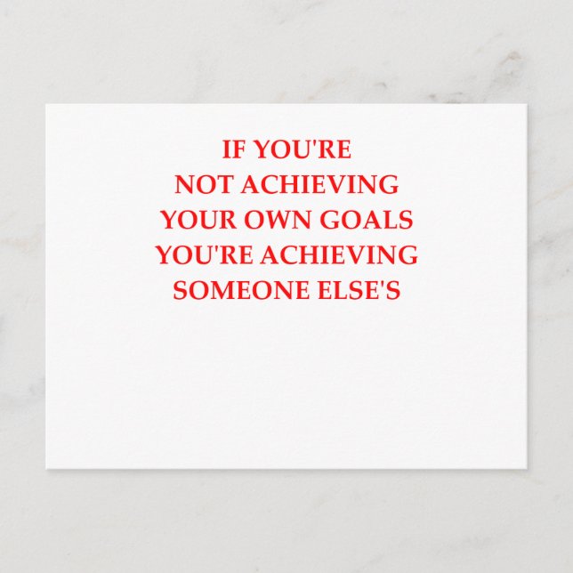 GOALS POSTKARTE (Vorderseite)