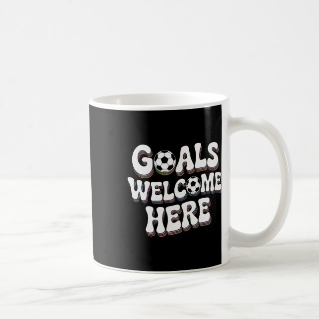Goals Welcome Here Retro Soccer _2  Kaffeetasse (Rechts)