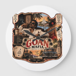 Goan Mafia – Goa Stolz Große Wanduhr