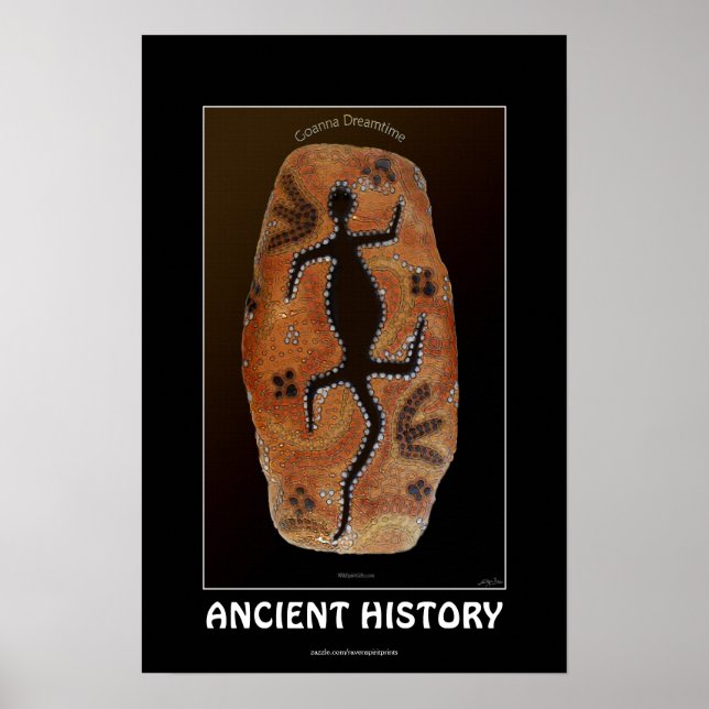 GOANNA Australian Aborigine-Style Art Poster (Vorne)