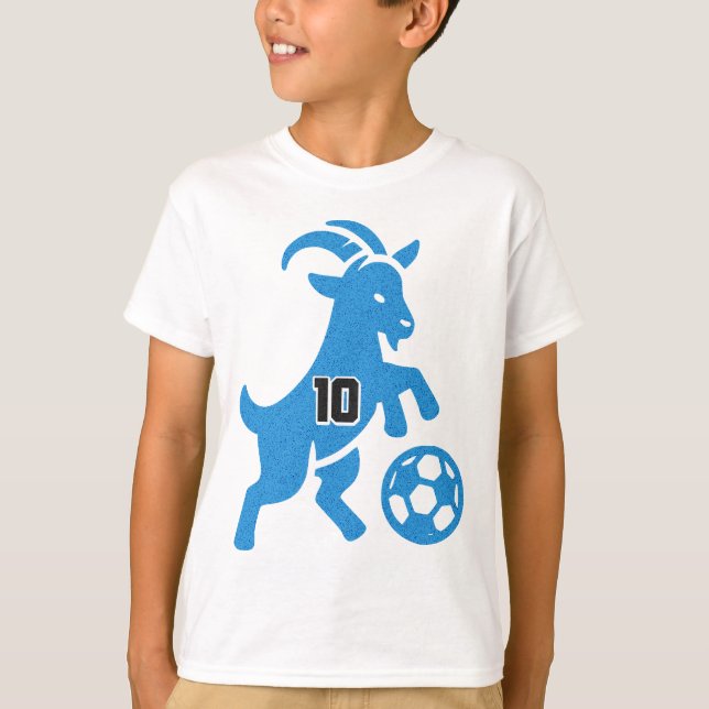 GOAT 10 Football T-Shirt (Vorderseite)
