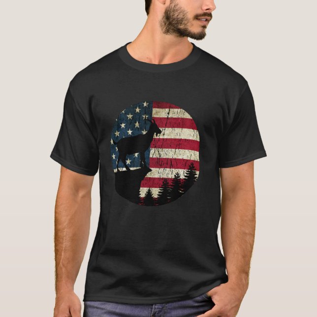 Goat American Flag Geschenk Bauer Ziege Whisperer  T-Shirt (Vorderseite)