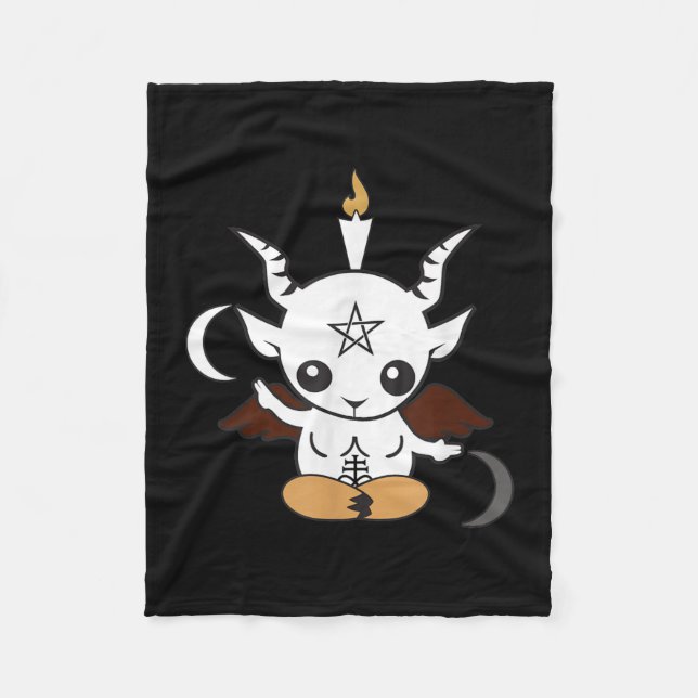 Goat Baphomet Halloween-Geschenk Fleecedecke (Vorderseite)