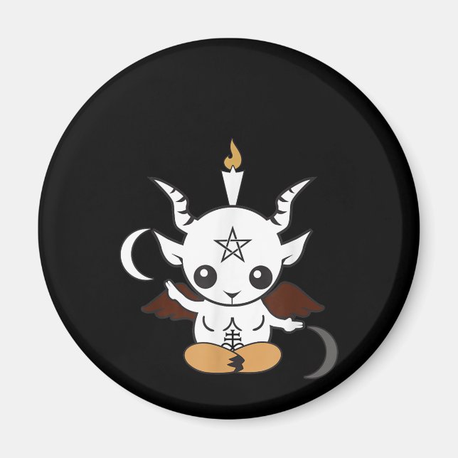 Goat Baphomet Halloween-Geschenk Magnet (Vorne)