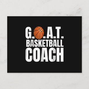 Goat Basketball Coach Geschenk Ankündigungspostkarte