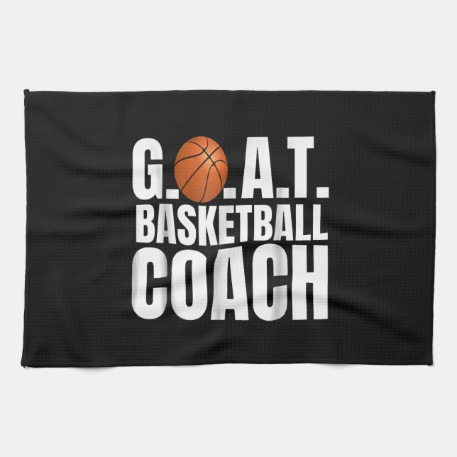 Goat Basketball Coach Geschenk Geschirrtuch (Horizontal)