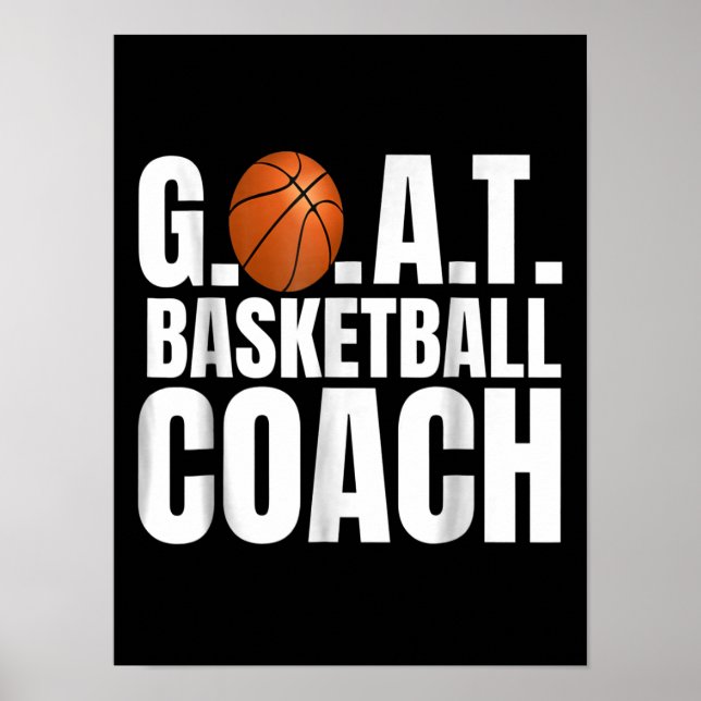 Goat Basketball Coach Geschenk Poster (Vorne)