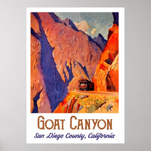 Goat Canyon, San Diego, Kalifornien Poster (Vorne)