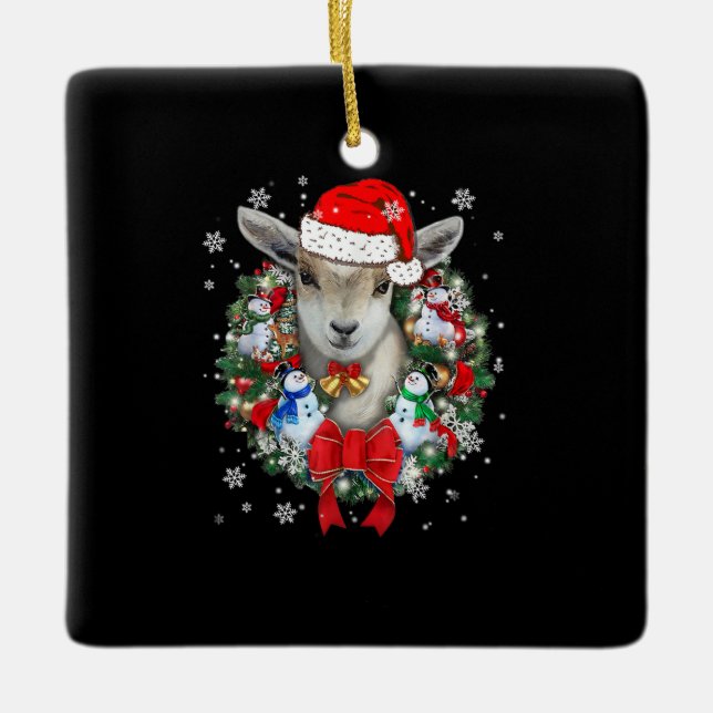 Goat Christmas Ornament Decoration Gift X-mas (Vorderseite)