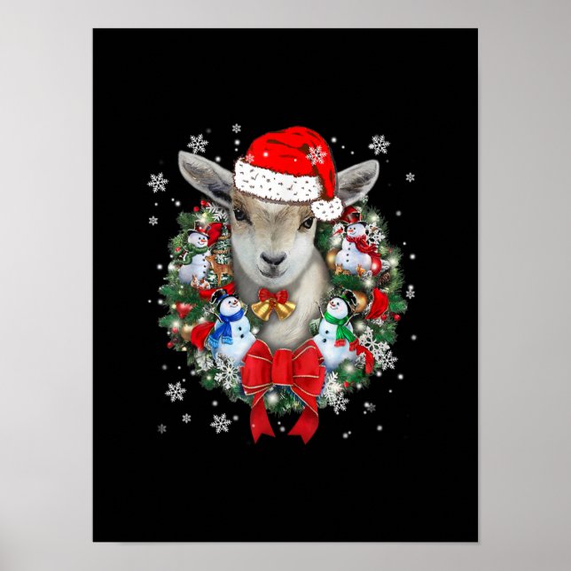 Goat Christmas Ornament Decoration Gift X-mas Poster (Vorne)