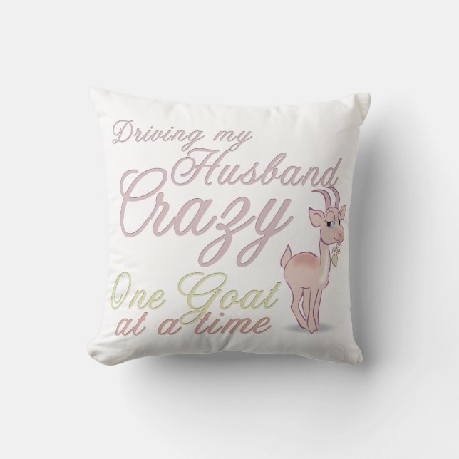Goat Crazy Personalisiert Goat Kissen (Vorderseite)