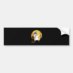 Goat Dabbing Hexe Pumpkin Funny Hund Halloween Autoaufkleber