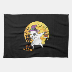 Goat Dabbing Hexe Pumpkin Funny Hund Halloween Geschirrtuch
