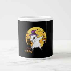 Goat Dabbing Hexe Pumpkin Funny Hund Halloween Jumbo-Tasse