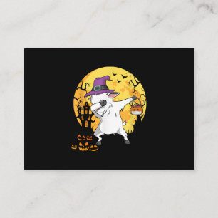 Goat Dabbing Hexe Pumpkin Funny Hund Halloween Visitenkarte