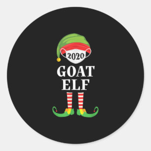 Goat Elf Matching Christmas Group Party Family Runder Aufkleber