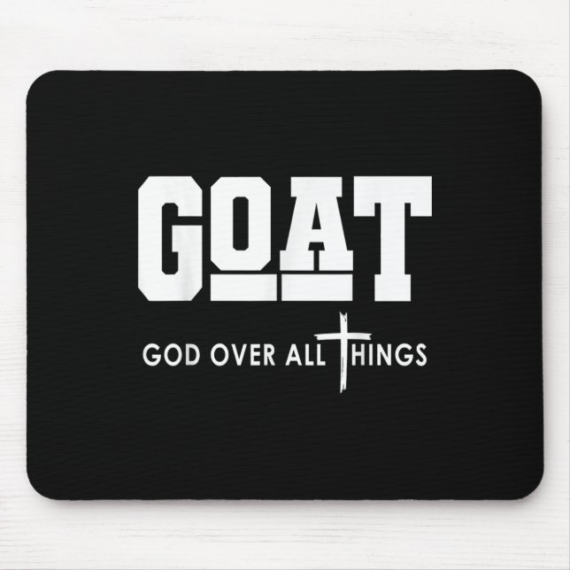 Goat God Over All Things Funny Jesus Christlich _1 Mousepad (Vorne)