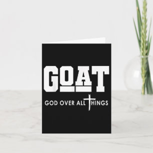 Goat God Over All Things Funny Jesus Christlich Karte