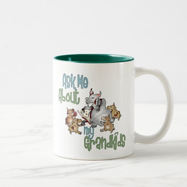 Goat Grand Kids - Oma Zweifarbige Tasse (Rechts)