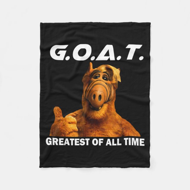 Goat Greatest Of All Time Funny Meme  Fleecedecke (Vorderseite)