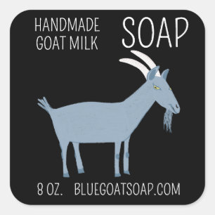 GOAT Handmade Geschenksoaps Loaps Käse CUSTOM Quadratischer Aufkleber